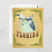  Florida State Kaart- Passievrucht Geel Briefkaart (Voorkant / Achterkant)