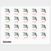 Florida State Kerstkaart Vierkante Sticker (Vel)