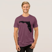 Florida State Map Belong Tri-Blend Shirt (Voorkant volledig)