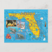 Florida State Map Briefkaart (Voorkant)