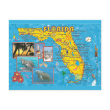 Florida State Map Briefkaart