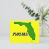 Florida State Map en Text Briefkaart (Staand voorkant)