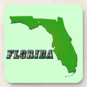 Florida State Map en Text Drankjes Onderzetter (Voorkant)