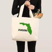 Florida State Map en Text Grote Tote Bag (Voorkant (product))