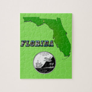 Florida State Map en Text Legpuzzel