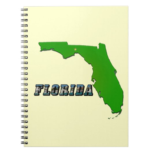 Florida State Map en Text Notitieboek (Voorkant)