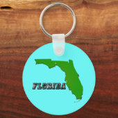 Florida State Map en Text Sleutelhanger (Voorkant)