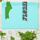 Florida State Map en Text Theedoek (Gevouwen)