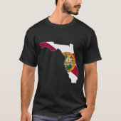 Florida State Map Florida Fl Flag Roots T-shirt (Voorkant)