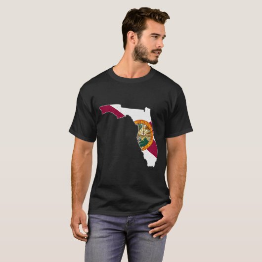 Florida State Map Florida Fl Flag Roots T-shirt (Voorkant volledig)
