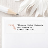 FLORIDA State Map met hart - ELKE KLEUR! Etiket (Insitu)