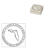 Florida State Map Retouradres Wood Art Stamp Rubberstempel (Gestempeld)