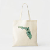 Florida State Map Waterverf Canvas tas (Voorkant)