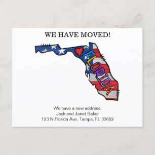 Florida State Moving Announcement-kaarten Briefkaart