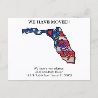 Florida State Moving Announcement-kaarten Briefkaart