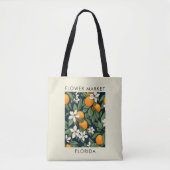 Florida State Oranje bloesem bloemenmarkt Tote Bag (Voorkant)