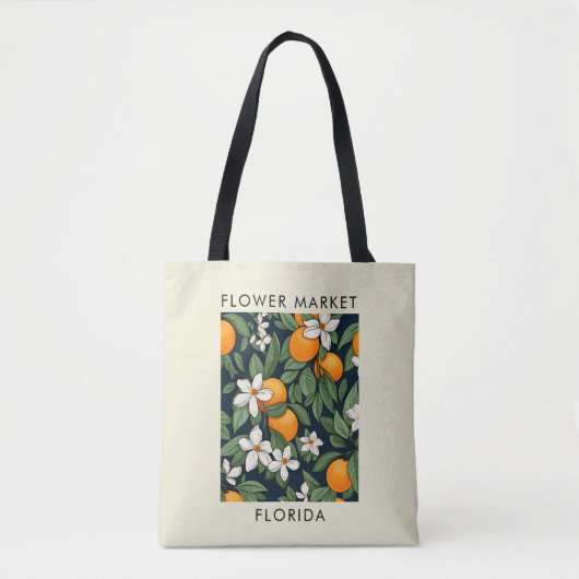 Florida State Oranje bloesem bloemenmarkt Tote Bag (Voorkant)