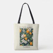 Florida State Oranje bloesem bloemenmarkt Tote Bag (Achterkant)