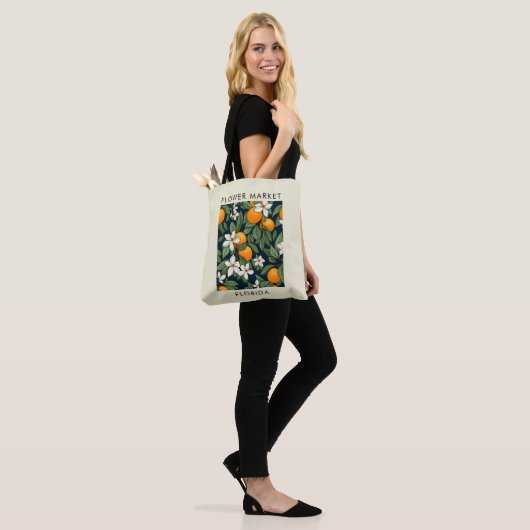 Florida State Oranje bloesem bloemenmarkt Tote Bag (Op model)