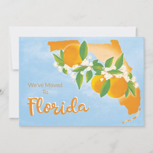 Florida State Oranje Blossom Moving New Address Aankondiging (Voorkant)