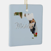 Florida State Photo insert and town name Keramisch Ornament (Rechts)