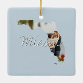 Florida State Photo insert and town name Keramisch Ornament (Achterkant)