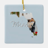 Florida State Photo insert and town name Keramisch Ornament (Voorkant)