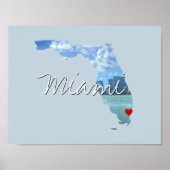 Florida State Photo insert and town name Poster (Voorkant)