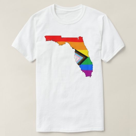 Florida State Pride LGBTQ Progress Pride T-shirt (Design voorkant)