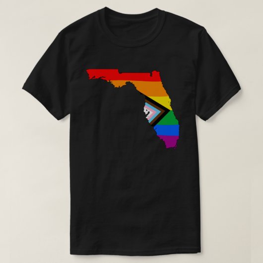 Florida State Pride LGBTQ Progress Pride T-shirt (Design voorkant)
