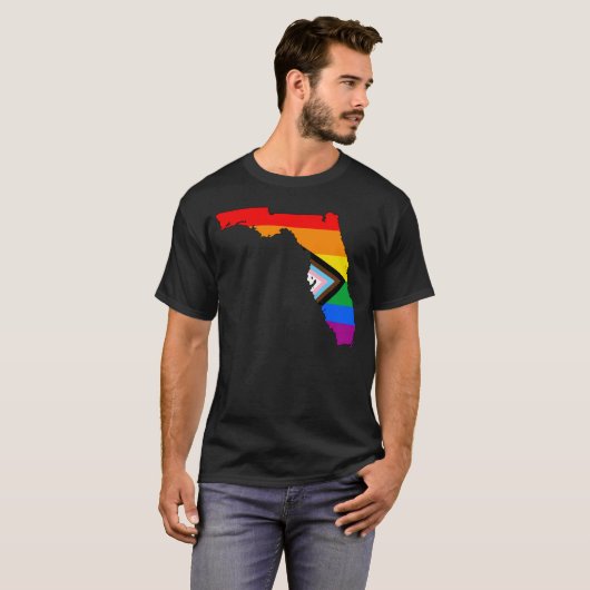 Florida State Pride LGBTQ Progress Pride T-shirt (Voorkant volledig)