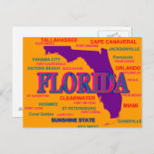 Florida State Pride Map Silhouette Briefkaart (Voorkant / Achterkant)