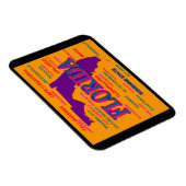 Florida State Pride Map Silhouette Magneet (Rechterzijde)