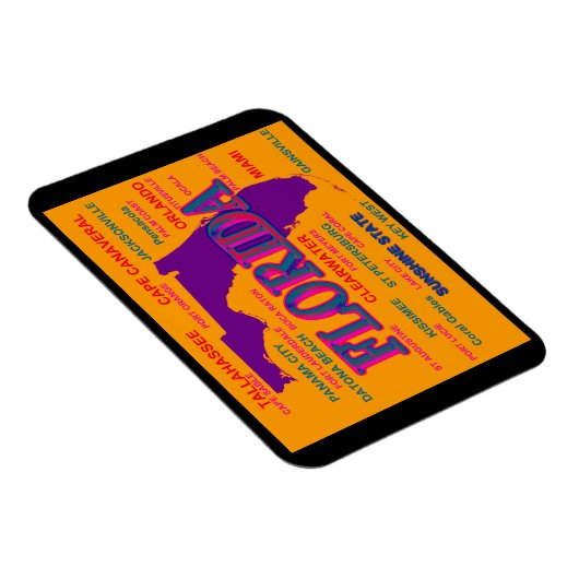 Florida State Pride Map Silhouette Magneet (Rechterzijde)