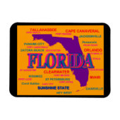 Florida State Pride Map Silhouette Magneet (Horizontaal)