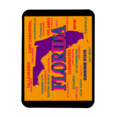 Florida State Pride Map Silhouette Magneet (Verticaal)
