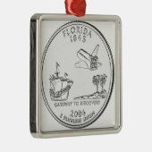 Florida State Quarter Metalen Ornament (Rechts)