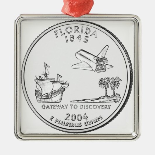 Florida State Quarter Metalen Ornament (Voorkant)