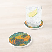 Florida State Round Sandstone Onderzetter (Zijkant)