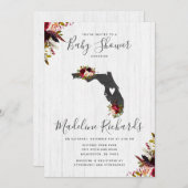 Florida State Rustieke Baby shower Invitation Kaart (Voorkant / Achterkant)