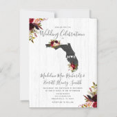 Florida State rustieke magnetische bruiloft uitnod Magnetische Uitnodiging (Voorkant)