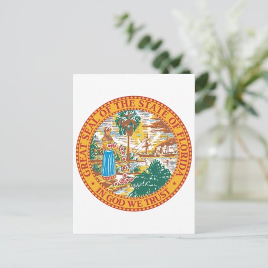 Florida State Seal Briefkaart (Staand voorkant)
