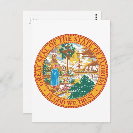 Florida State Seal Briefkaart (Voorkant / Achterkant)