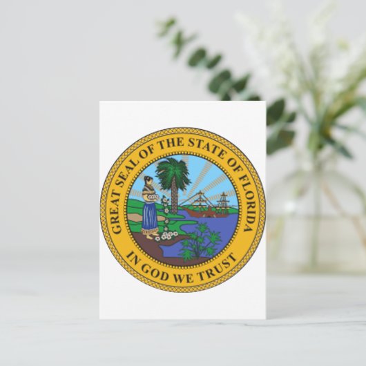 Florida State Seal Briefkaart (Staand voorkant)