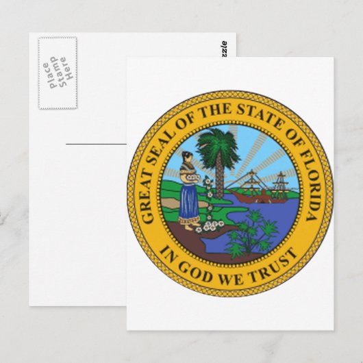Florida State Seal Briefkaart (Voorkant / Achterkant)