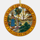 Florida State Seal Keramisch Ornament (Voorkant)