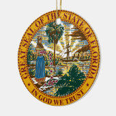 Florida State Seal Keramisch Ornament (Links)