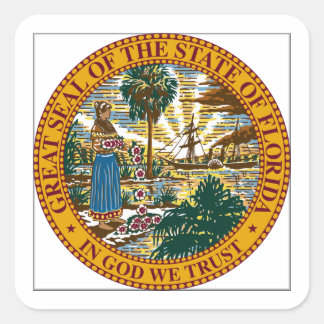 Florida State Seal Vierkante Sticker