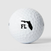 Florida state silhouette border douane monogramed golfballen (Voorkant)