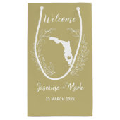 Florida State Silhouette Wedding Jubileum Klein Cadeauzakje (Achterkant)